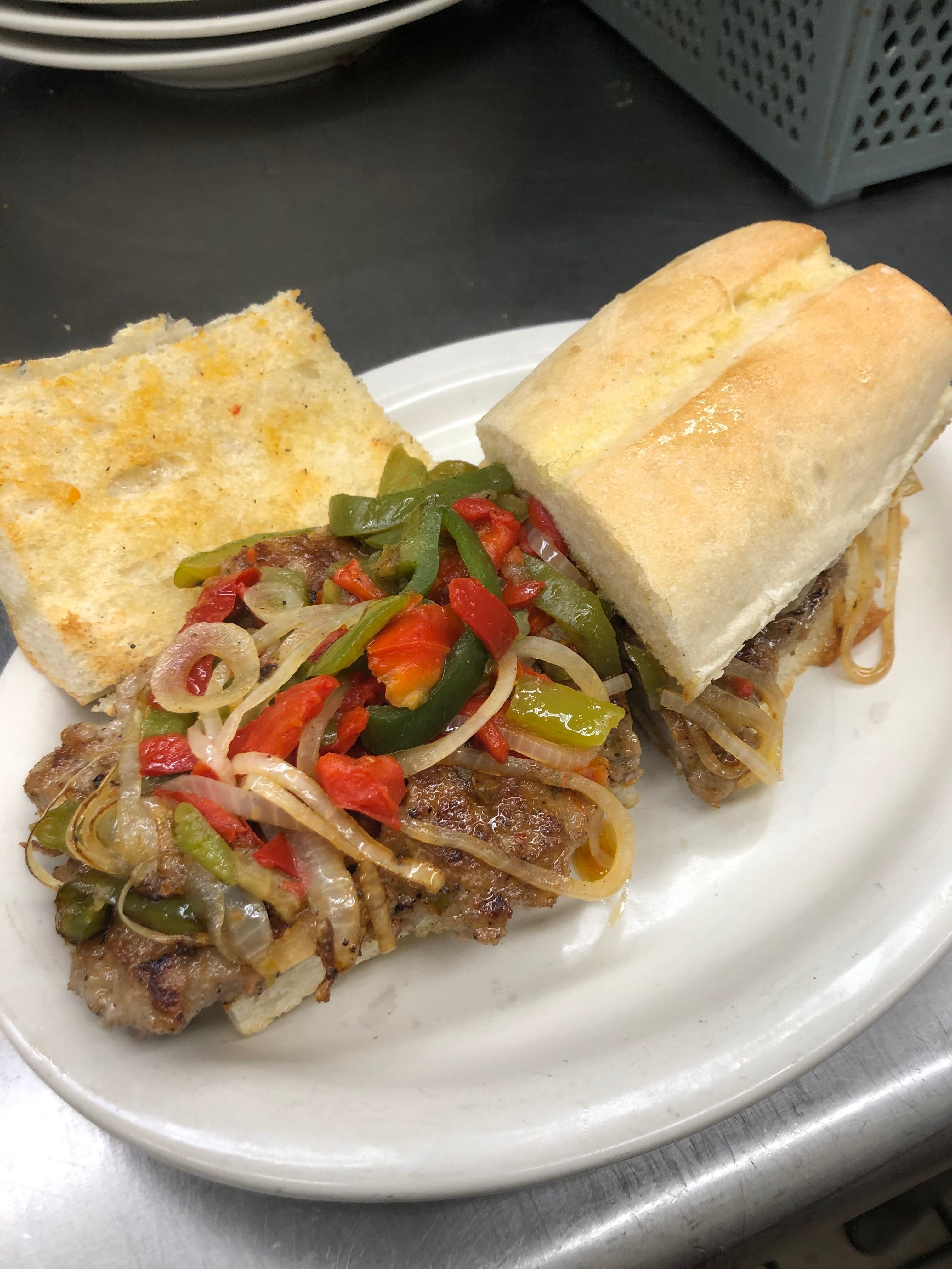 Sausage Pepper & Onion Sub.