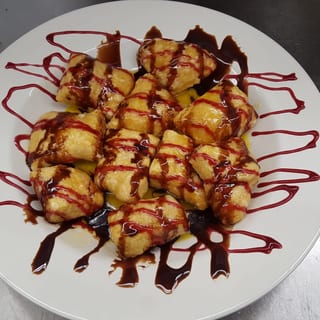 Chocolate Raspberry Fried Dough
